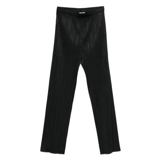 25FW 플리츠플리즈 가죽 팬츠 PP59JF11115 BLACK DOM - Pleats Please