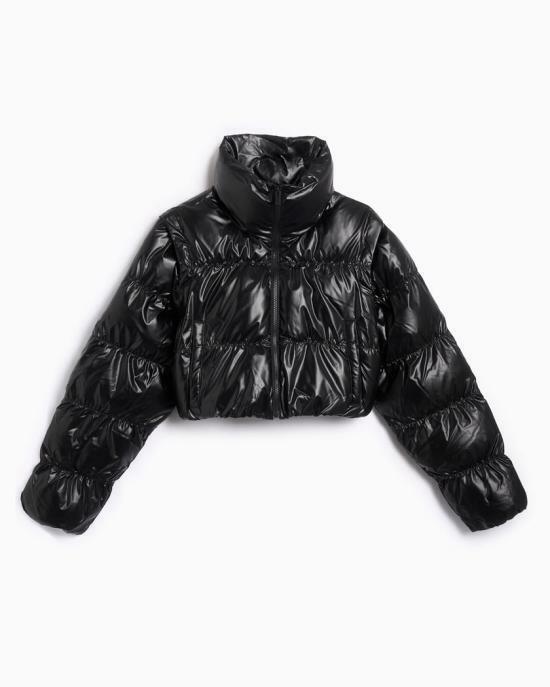 25FW 아디다스 오리지널스 에센셜 글로시 투인원 크롭 푸퍼 자켓 JX2988 DOM - Adidas