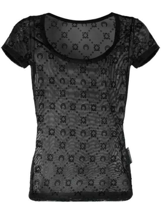 25SS 마린세르 반팔 티셔츠 MRSW251PRTO036BK BLACK DOM - Marine Serre