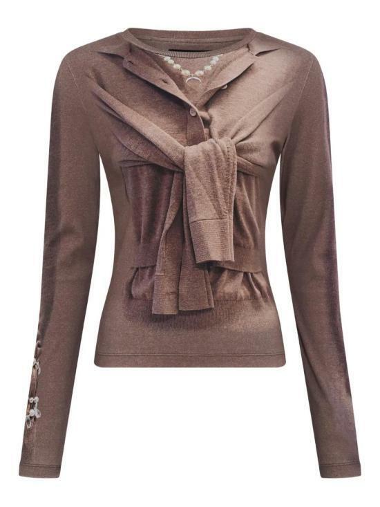 25FW 마린세르 긴팔 티셔츠 MRSW252PRTO015BE BG20 BEIGE DOM - Marine Serre