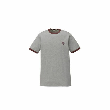 오니츠카타이거 반팔 티셔츠 2183B535 020 HEATHER GREY BURGUNDY DOM - Onitsuka Tiger