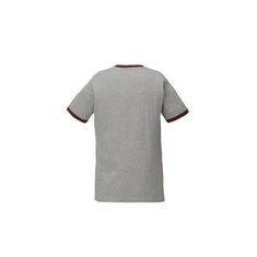 오니츠카타이거 반팔 티셔츠 2183B535 020 HEATHER GREY BURGUNDY DOM 썸네일 2