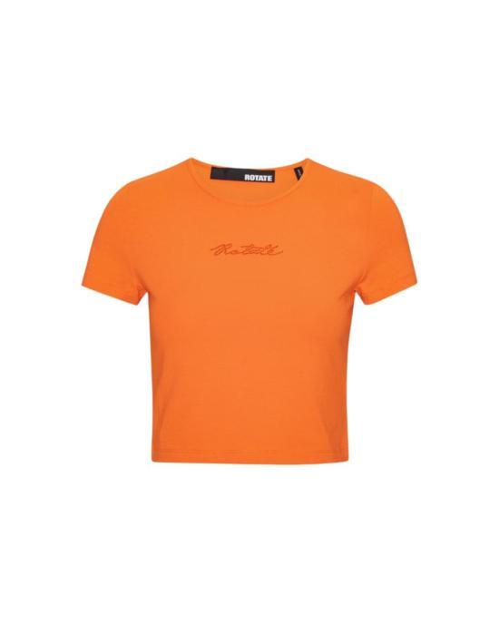 로테이트 반팔 티셔츠 ROTW241PRTS028OR VIBRANT ORANGE DOM - Rotate