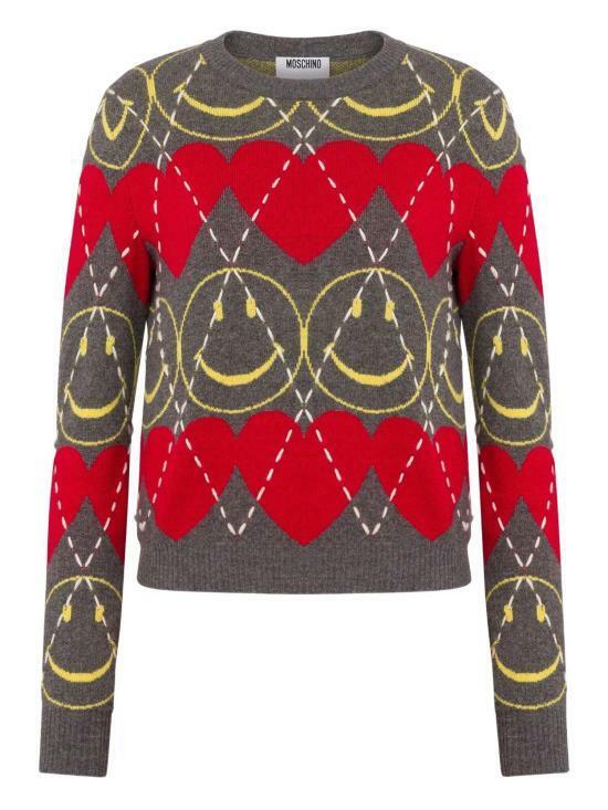 25FW 모스키노 스웨터 AEF252E 09235502AEF1506 Grey DOM - Moschino