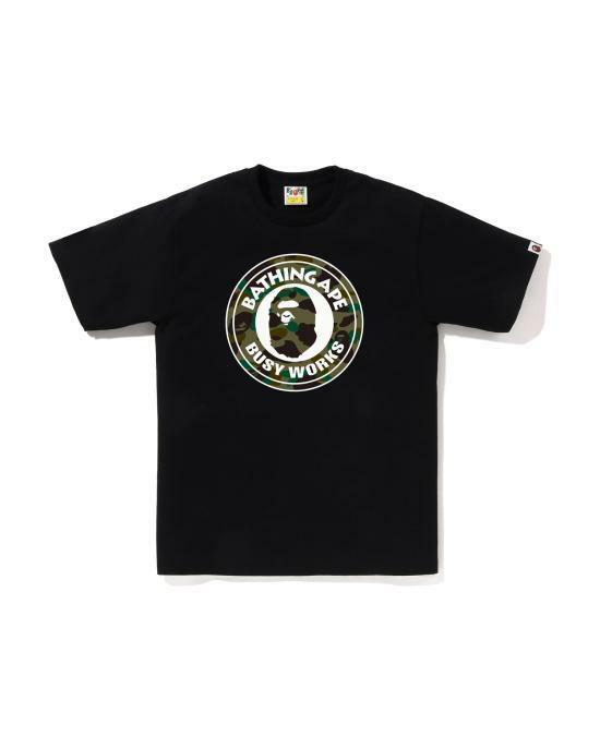 베이프 반팔 티셔츠 001TEL801012MBK0 BLACK GREEN DOM - Bape
