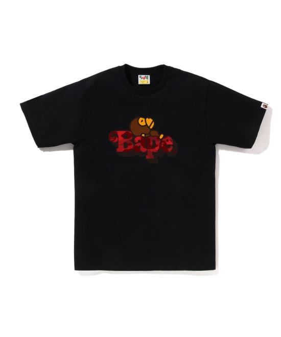베이프 반팔 티셔츠 0ZXTEM005101PBKP BKXRD DOM - Bape