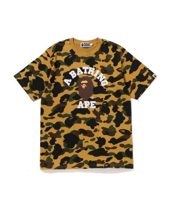 베이프 반팔 티셔츠 0ZXTEM008091PYEX YELLOW DOM - Bape