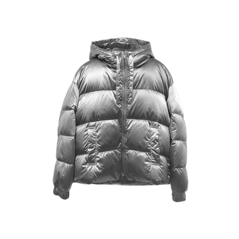 막스마라 25FW CROCHET 테크니컬 새틴 패딩자켓 그레이 2529486165 001 - Max Mara