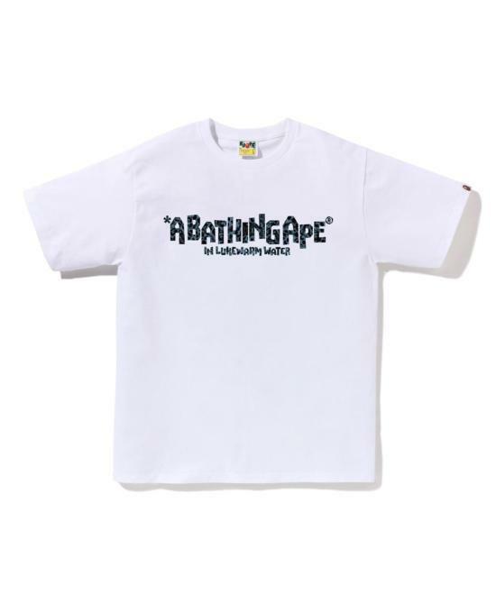 베이프 반팔 티셔츠 001TEL801043WHT WHITE DOM - Bape
