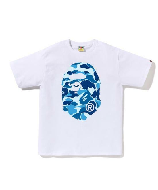 베이프 반팔 티셔츠 0ZXTEMX00610PWHK WHITE BLUE DOM - Bape