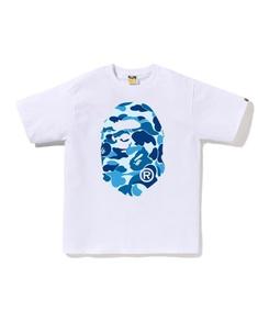 베이프 반팔 티셔츠 0ZXTEMX00610PWHK WHITE BLUE DOM 썸네일 1
