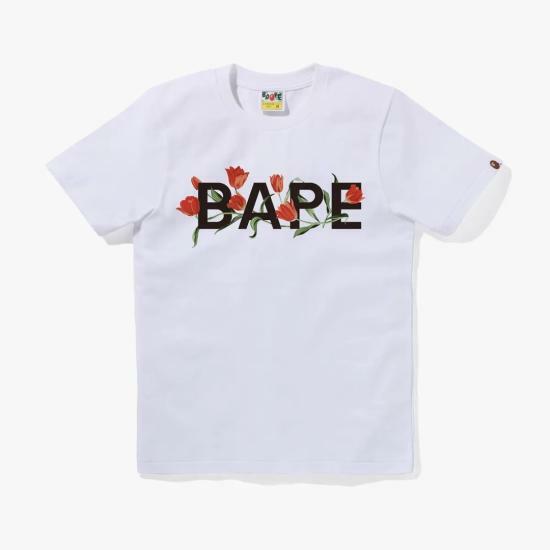 베이프 반팔 티셔츠 001TEK802118LWHT WHITE DOM - Bape