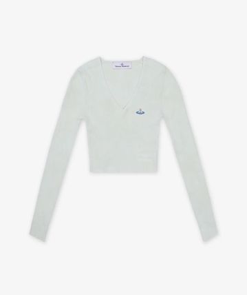 25SS 비비안웨스트우드 Bea 베아 크롭 V넥 가디건 1803004WY003KM403 DOM - Vivienne Westwood