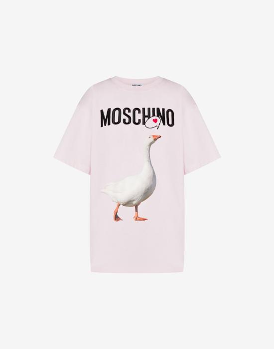 25FW 모스키노 반팔 티셔츠 AEF252D B07715441AEF1229 Pink DOM - Moschino