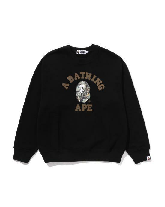 베이프 긴팔 티셔츠 0ZXSWM301131PBKX BLACK DOM - Bape