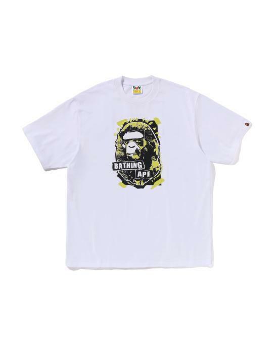 베이프 반팔 티셔츠 001TEL801323WHT WHITE DOM - Bape