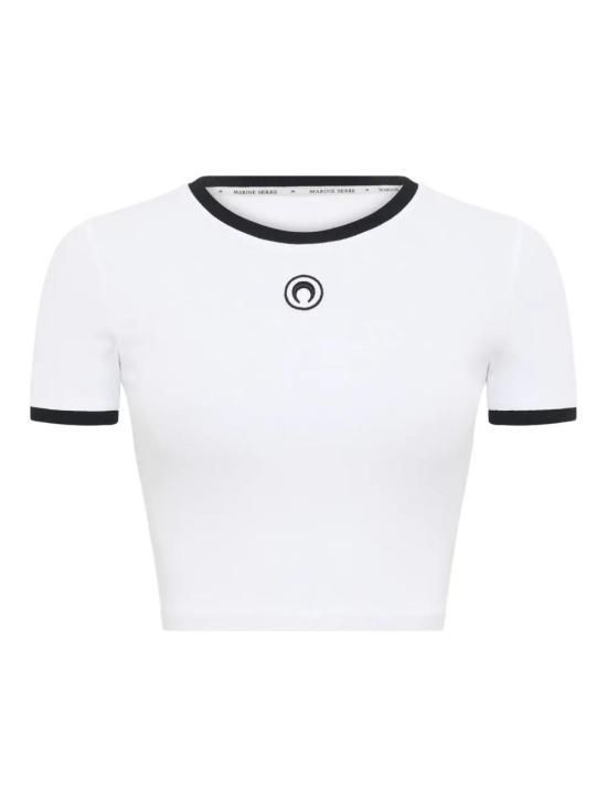 25SS 마린세르 반팔 티셔츠 MRSW251PRTS025WH WH10 WHITE DOM - Marine Serre