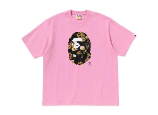 베이프 반팔 티셔츠 001TEL301335MPNK PINK DOM - Bape