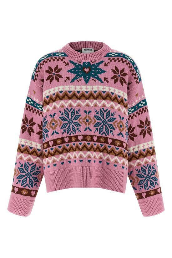 25FW 모스키노 스웨터 AEF252D 09165405AEF1210 Pink DOM - Moschino