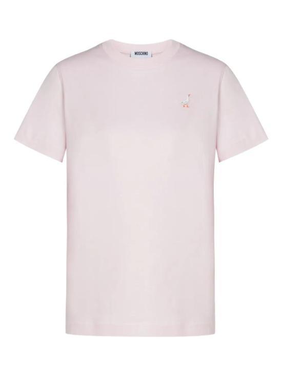 25FW 모스키노 반팔 티셔츠 AEF252D B07725441AEF1229 Pink DOM - Moschino