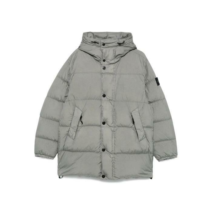 [국내발송] 스톤아일랜드 크링클랩스 후드 다운 패딩 그레이 4100012 S0A23 V006B - Stone Island