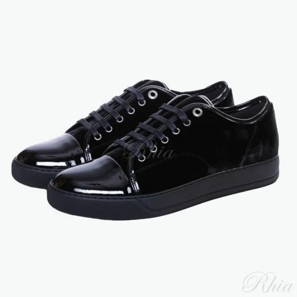 랑방 FMSKDBB1VELO H241010 DBB1 벨벳 스니커즈 - Lanvin