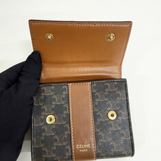 중고 셀린느 트리오페 트라이폴드 월렛 스몰 여성반지갑 JY251127-07 썸네일 4