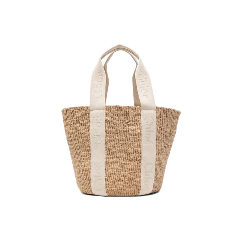 26SS 로고 스트랩 라지 우디 바스켓백 클라우디 크림 CHC23AS380L18 20S - Chloe