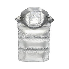 듀베티카 25FW EPIPOLI SILVER 로고 패치 후드 패딩 조끼 실버 VDDV25235K0001 SIL 썸네일 2