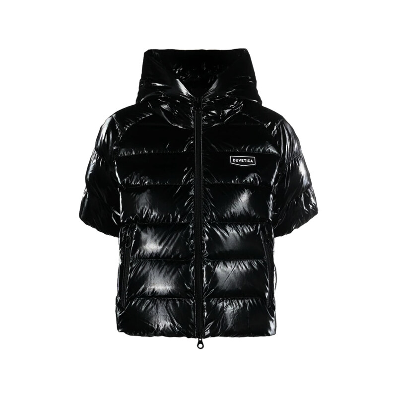 듀베티카 25FW SADAMELIK 하프 슬리프 후드 패딩 자켓 블랙 VDDH15135K0001 BKL - Duvetica