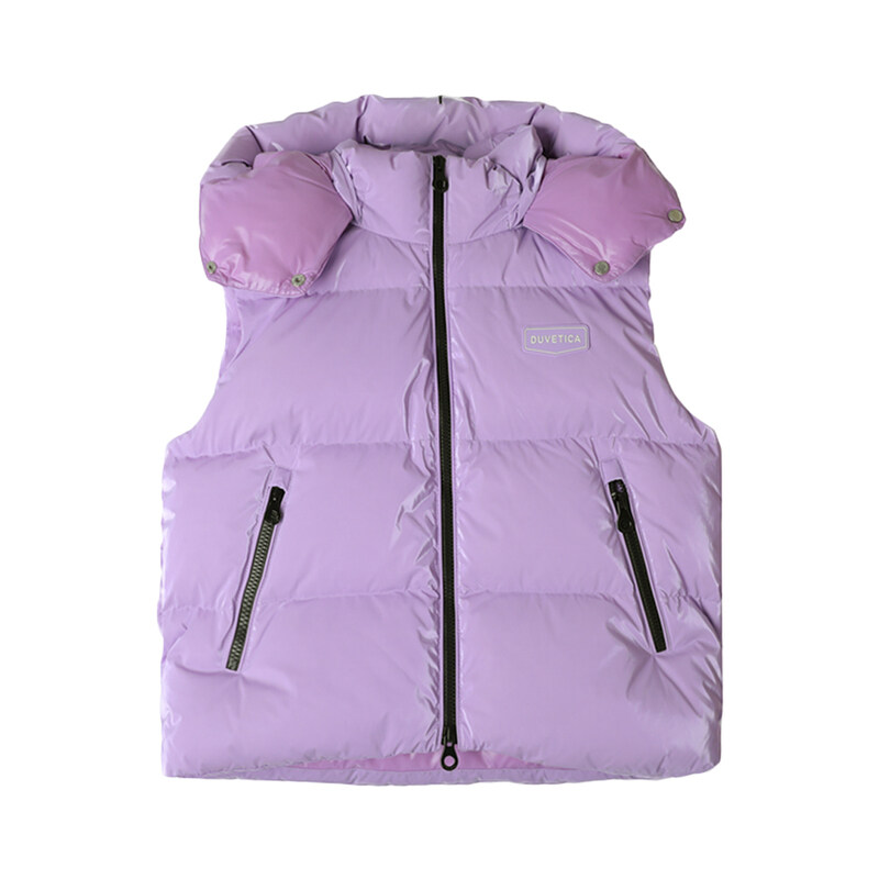 듀베티카 25FW EPIPOLI 로고 후드 패딩 조끼 비올라 VDDV25135K0001 LVL - Duvetica