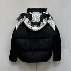 베르사체 바로코 패턴 금장 버튼 패딩 자켓 ( 크롭 오버핏 )  썸네일 1
