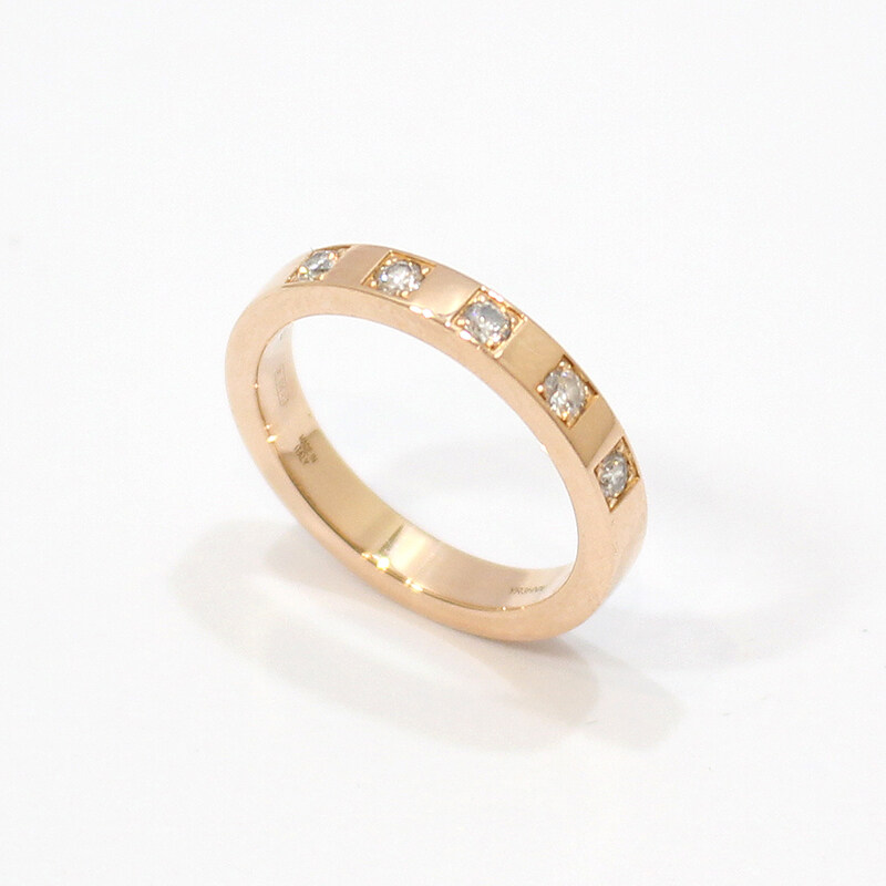 불가리 355769 핑크 로즈 골드 5P 다이아 메리미 반지 48호 - Bvlgari