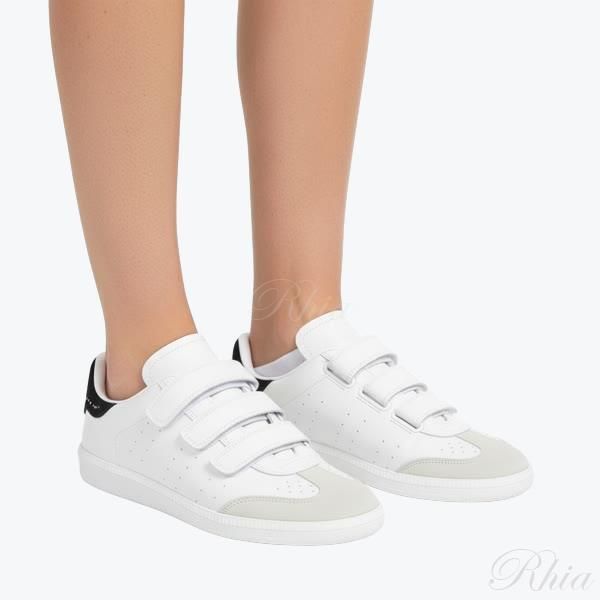 이자벨마랑 베스 BK0013FA A3E36S WHBK 가죽 스니커즈 - Isabel Marant