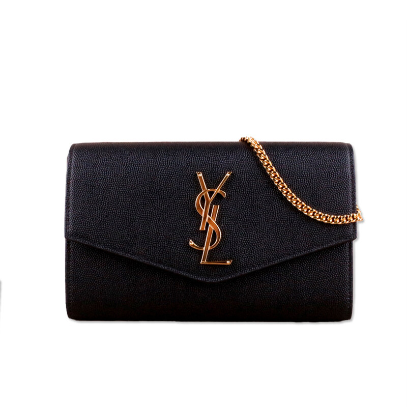 생로랑 업타운 WOC 체인 숄더백 블랙 금장 607788 1GF0J 1000 - Saint Laurent