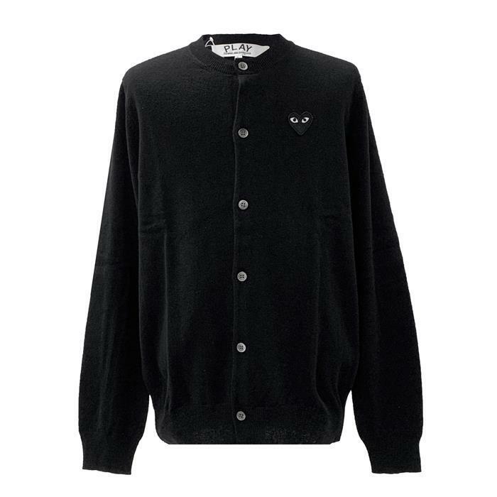 [럭스댓] 국내 꼼데가르송 플레이 AX N023 051 블랙 하트 로고 가디건 - Comme des Garcons