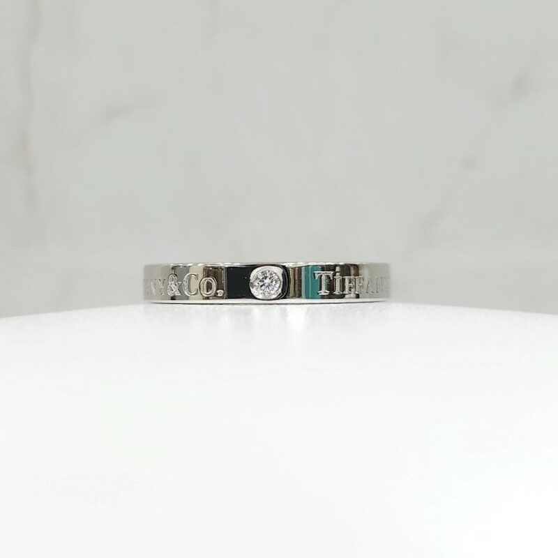[럭스유] (새상품) 티파니앤코 다이아 3P 플래티늄 밴드 링 6.5호 3mm - Tiffany & Co