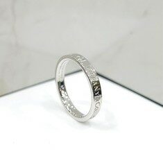 [럭스유] (새상품) 티파니앤코 다이아 3P 플래티늄 밴드 링 6.5호 3mm 썸네일 3