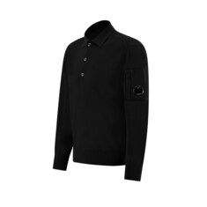 CP 25FW 렌즈 와펜 폴로 니트 블랙 19CMKN038A 005528A 999 썸네일 2