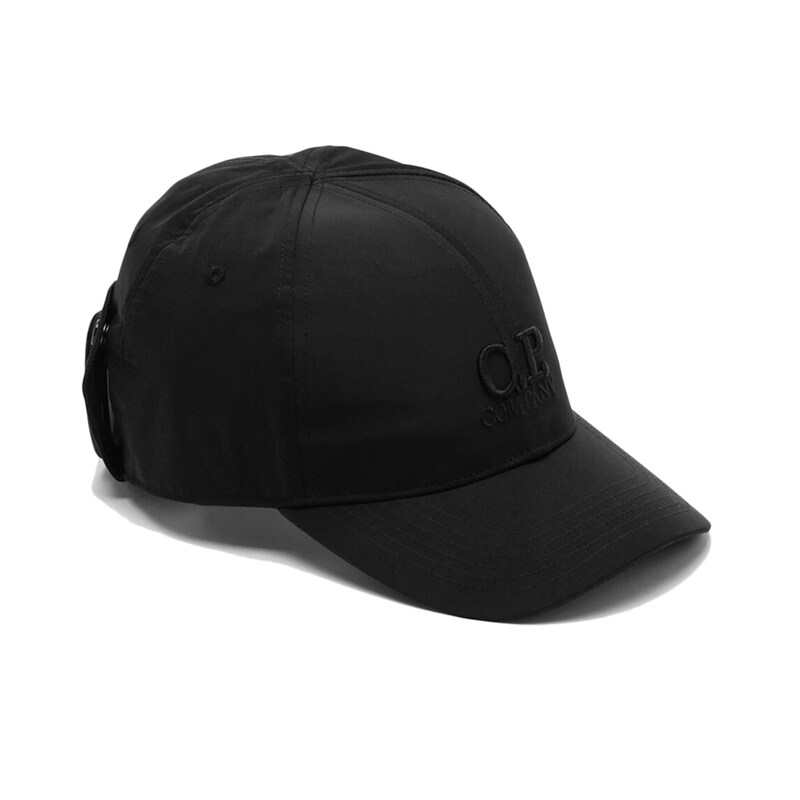CP 25FW 로고 자수 고글 캡모자 블랙 19CMAC116A 005904A 999 - CP company