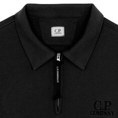 CP 25FW 로고 자수 폴로 기모 맨투맨 블랙 19CMSS140A 005086W 999 썸네일 3
