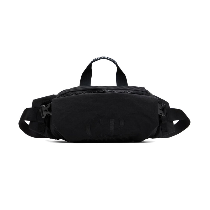 CP 25FW 자수 로고 플레인 페이퍼 터치 벨트백 블랙 19CMAC194A 110188G 999 - CP company