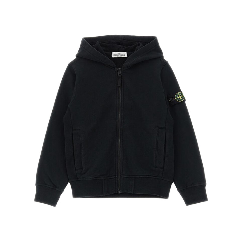 키즈 기모 후드집업 블랙 K2S16 6100003 S0A20 V0029 - Stone Island