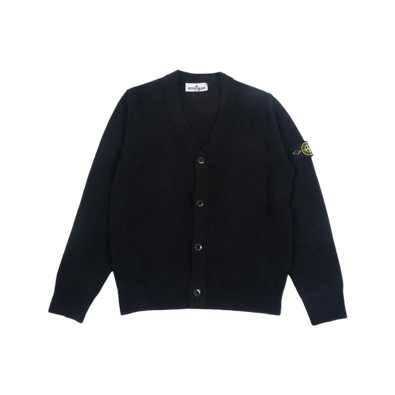키즈 울 가디건 블랙 K2S16 5100001 S00M1 V0029 - Stone Island