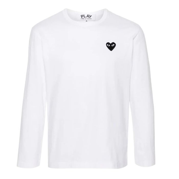 꼼데가르송 남녀공용 블랙하트 와펜 긴팔 티셔츠 AX-T120-051 - Comme des Garcons