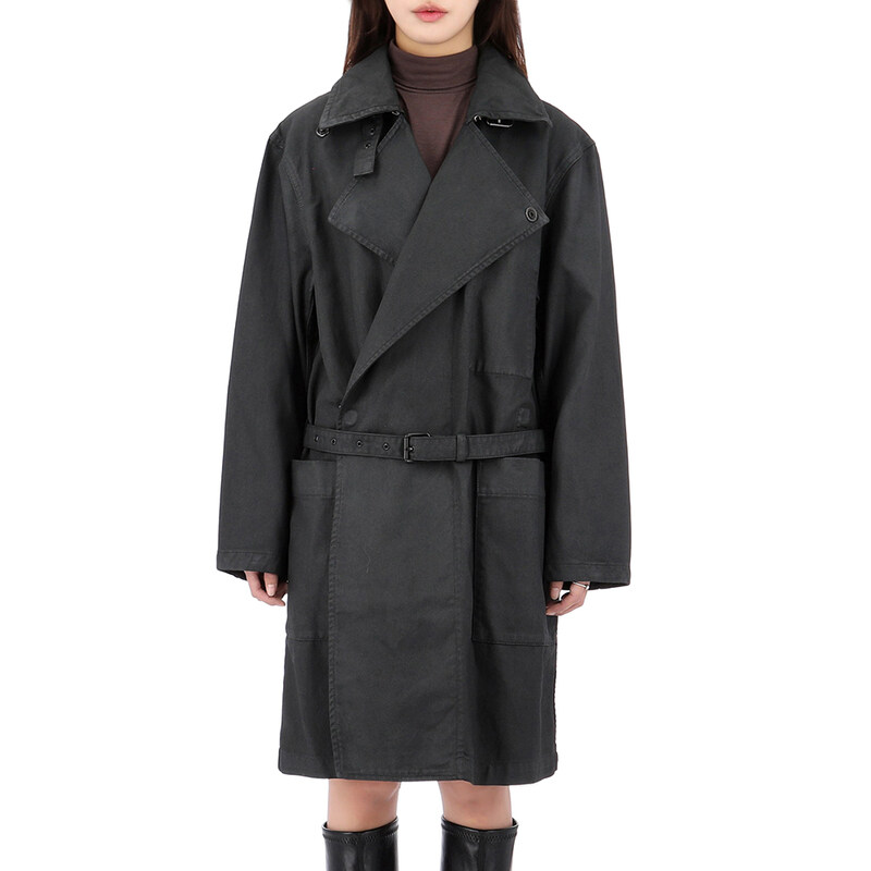 국내배송 르메르 왁스드 코튼 벨티드 코트 CO1128 LD1059 BK996 - Lemaire