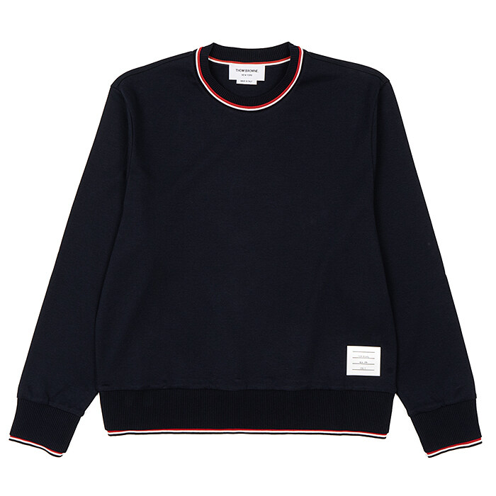 [로로모다] 톰브라운 스트라이프 코튼 남성 맨투맨 / MJT401A-J0055-415 - Thom Browne