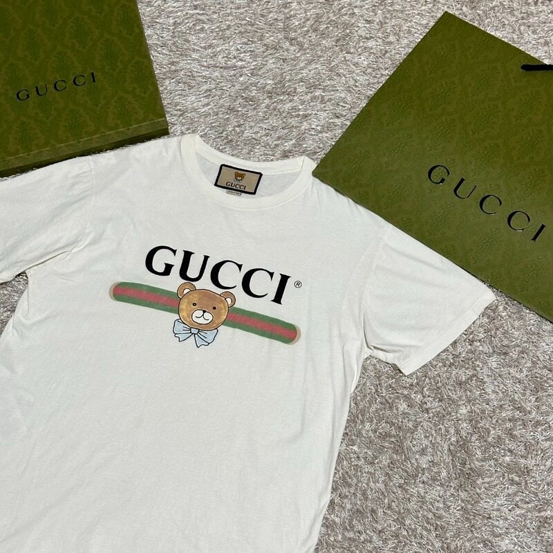 구찌 X 카이 띠로고 곰돌이 반팔 - Gucci
