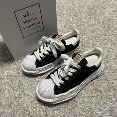 메종 미하라 야스히로 블레이키 OG 솔 캔버스 로우탑 스니커즈 썸네일 1