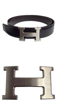 [에르메스] H 벨트 버클 리버시블 레더 스트랩 32mm 그리스 모옌 하드웨어 누아에벤 남성 벨트 H064544CB86 H081777CAAA / TPM 썸네일 2